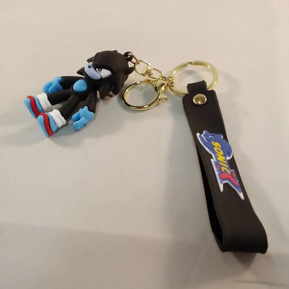 Sonic The Hedgehog Shadow Key Chain Key Ring Sega Character Figurine Keychain